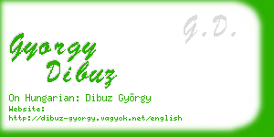 gyorgy dibuz business card